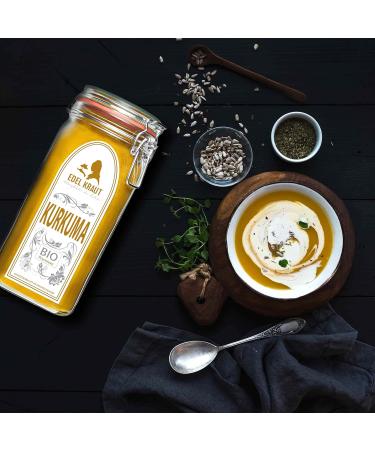 Buy Organic Turmeric Powder 500g | 100% Pure Curcuma Powder - Perfect for Smoothies Golden Milk & More | Noble Herb Premium Spice - Buy Online on SooperMarket.com