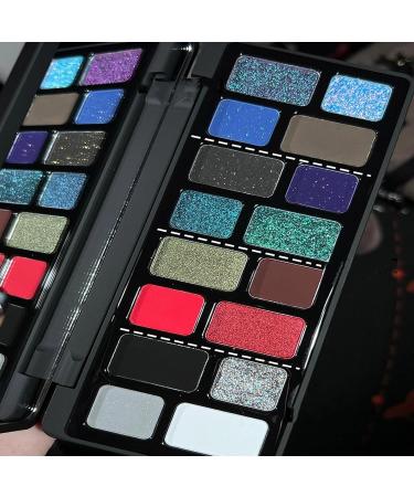 Smokey Eyeshadow Palette - 16 Cool Toned Shimmer & Matte Shades | Long Lasting Waterproof Blendable | Perfect for Bold Looks - Buy Online on SooperMarket.com