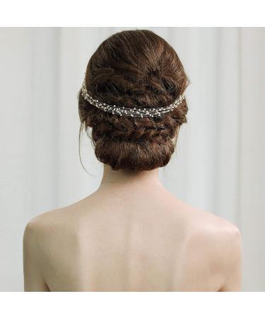 BABEYOND Bridal Pearl Vintage Wedding Headband with Lace Ribbon - White Beads - Buy Online on SooperMarket.com