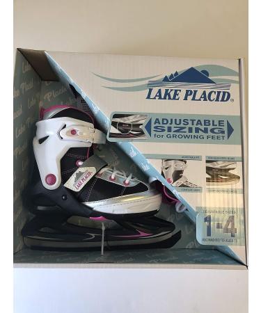 Lake Placid Adjustable Monarch Ice Skates Black/Pink/Silver 11-1 - Buy Online on SooperMarket.com