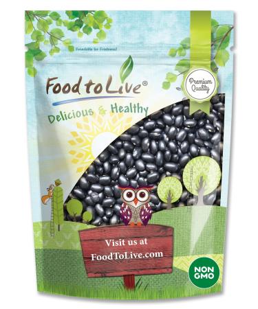Black Turtle Beans, 5 Pounds  Non-GMO Verified, Whole Dried Beans, Sproutable, Vegan, Kosher, Bulk. Low Sodium. Great Source of Plant Based Protein, Fiber. Great for Bean Soup, Salads, Stews, Chili.