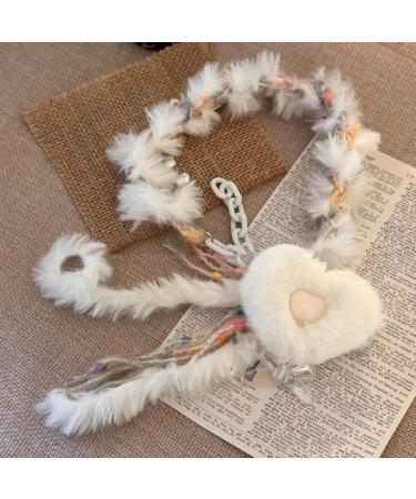Oralgo Heart-Shaped Collarbone Chain Necklace | Colorful Fluffy Choker Accessory for Girls - Buy Online on SooperMarket.com