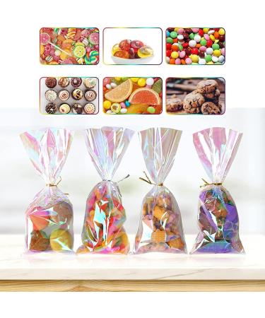 Cellophane Sweet Bags 100 Pcs 13x18cm Cellophane Party Bags with 100 Pcs Colored Twist Ties for Candy Treat Cookie Kids Party Gift Bags - Buy Online on SooperMarket.com