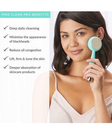 PMD Clean Pro - Smart Facial Cleansing Device with Silicone Brush & Anti-Aging Massager - Buy Online on SooperMarket.com