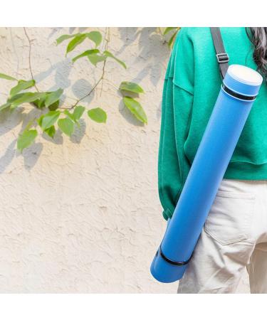 2-Pack Extendable Poster Tubes Expand from 24.5 to 40 with Shoulder Strap | Carry Documents Blueprints Drawings and Art | Blue and Yellow Portable Durable Round Storage Cases with Lids and Labels - Buy Online on SooperMarket.com