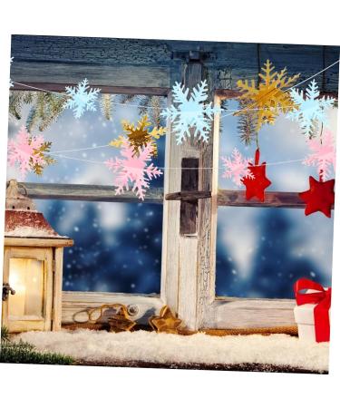Cabilock 3D Snowflake Pendant 4 Sets 3D Snowflake Charm Christmas Snowflake Pendant Holiday Bunting Garland New Paper Large Pack - Buy Online on SooperMarket.com