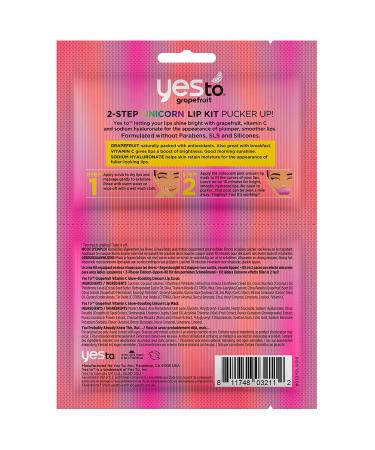Yes To Grapefruit Vitamin C Glow-Boosting 2-Step Unicorn Lip Kit | International Shipping Available - Buy Online on SooperMarket.com