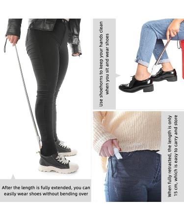 Long Handle Foldable Shoe Horn 36.2 inches - Ideal for Seniors, Pregnant Women, and Back Pain Relief - Buy Online on SooperMarket.com