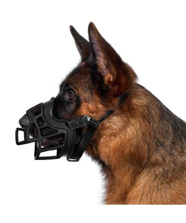 Oneigris muzzle soft muzzle for dogs Durable rubber adjustable belt strap Suitable for muzzle baskets of medium and large dogs Prevention of barks biting and chewing (xxl)