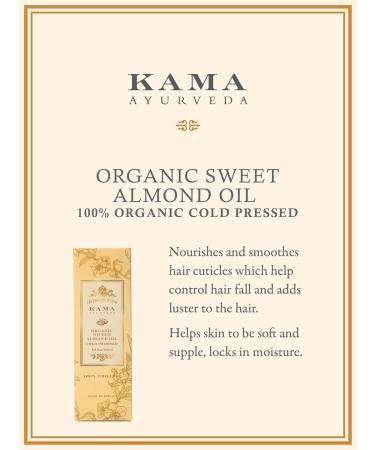 KAMA AYURVEDA Organic Extra Virgin Sweet Almond Oil - 100 ml - Buy Online on SooperMarket.com