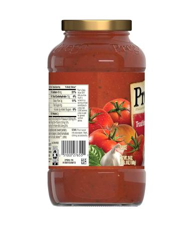 Prego Hidden Super Veggies Traditional Italian Tomato Sauce 24oz Jar - Pack of 6 | Deliciously Healthy Pasta Sauce - Buy Online on SooperMarket.com