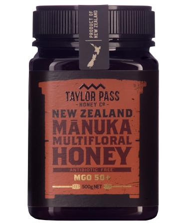 Taylor Pass Honey Co. Multifloral Manuka Honey MGO50+ | Sustainable New Zealand Honey | (Manuka MGO50+) (500g)