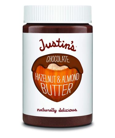 Justin's Chocolate Hazelnut and Almond Butter, Organic Cocoa, No Stir, Gluten-free, Responsibly Sourced, 16 Ounce (Pack of 1)