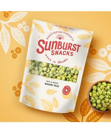 Sunburst Snacks Crispy and Spicy Wasabi Coated Peas Resealable and Recyclable Packaging 500g - Buy Online on SooperMarket.com