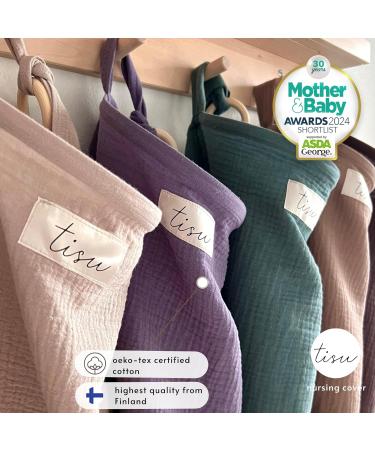 Nursing Cover for Breastfeeding & Pumping | Multi-Use Car Seat Stroller Cover | Organic Muslin Cotton for Baby | TISU Pastel Colors (Sand Neutral) - Buy Online on SooperMarket.com