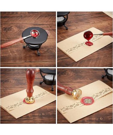 Craspire Butterfly Wax Seal Stamp 25mm - Retro Wood Handle for Envelopes & Invitations - Wedding Decor & Bottle Embellishment - Buy Online on SooperMarket.com