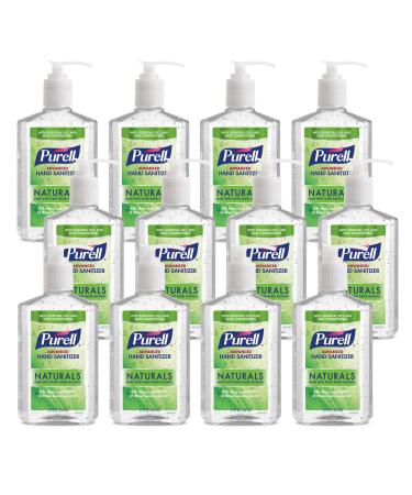 Purell NATURALS Advanced Hand Sanitizer Gel with Skin Conditioners and Essential Oils 12 fl oz Counter Top Pump Bottle (Case of 12) - 9629-12