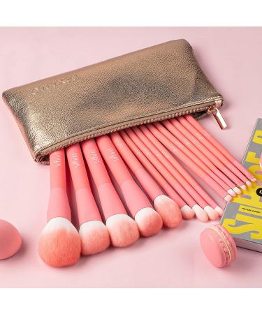 TEXAMO Professional Makeup Brush Set - 15Pcs Pink | Powder, Contour, Blush, Eyeshadow, Eyebrow, Eyeliner, Lip Brushes for Highlighting, Blending, Foundation - Ideal for Beauty Enthusiasts - Buy Online on SooperMarket.com