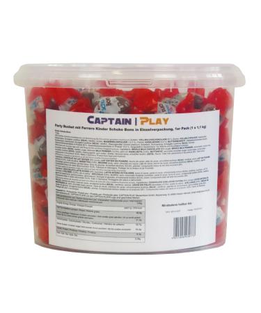 Delicious Party Bucket with Ferrero Kinder Chocolate Bons - 1.1 kg | Individually Packed Treats for Celebrations - Buy Online on SooperMarket.com