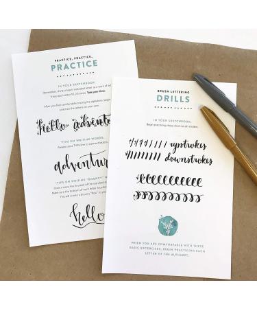 Wildflower Art Studio Brush Lettering Calligraphy Kit - Beginner Starter Set with Instruction Book and Supplies - Perfect Gift for Kids, Teens, Adults - Buy Online on SooperMarket.com