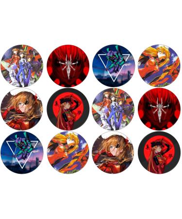 24 Japanese Anime Theme Edible Wafer Cup Cake Toppers (Neon Genesis Evangelion)