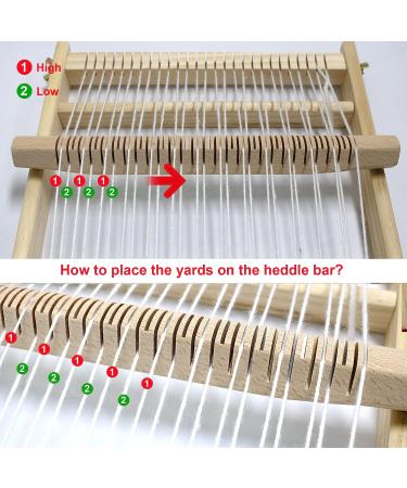 Wooden Multi-Craft Weaving Loom Kit - Large Frame 9.85x15.75x1.3inch - DIY Hand-Knitting Machine for Kids & Adults - White Tapestry Loom with Loom Stick Bar - Beginner-Friendly Handcraft Loom - Buy Online on SooperMarket.com