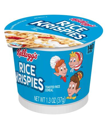 Kellogg's Rice Krispies Breakfast Cereal Cups Kids Snacks Cereal Cup to Go Original 15.6oz Case (12 Cups)