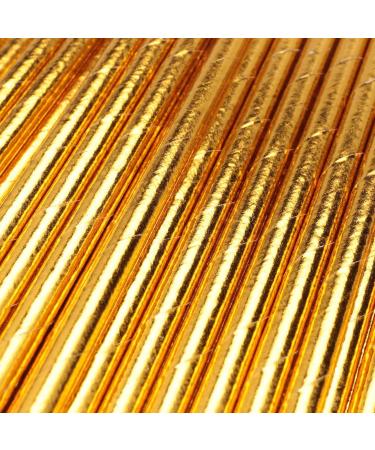 Jesnoe Gold Foil Straws Biodegradable Disposable Drinking Straws Pack of 100 Celebrations - Buy Online on SooperMarket.com