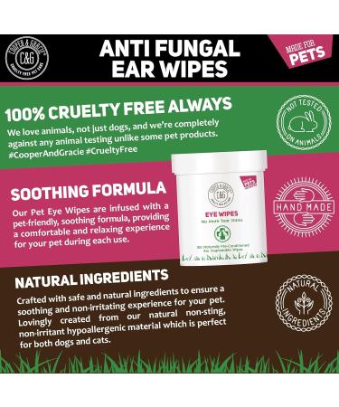 Dog Eye Wipes | Tear Stain Remover For Dogs Eyes | Remove Dog Eye Crust & Eye Discharge | Biodegradable Pre-soaked Textured | Safe & Easy Cleaning For Dogs & Cats | Pack Of 100 - Buy Online on SooperMarket.com