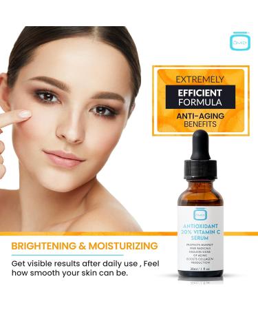 OMIC Antioxidant Vitamin C Serum | Helps to Moisturize Skin Boost Skin Collagen | Brighten Hydrate & Plump Skin | Anti Aging & Wrinkle Facial Serum | 1 fl oz / 30 ml - Buy Online on SooperMarket.com