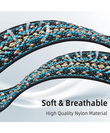 Maledan Compatible with Fitbit Sense and Versa 3 Bands Women Men - Adjustable Stretchy Nylon Solo Loop Braided Sport Elastics Strap for Fitbit Sense & Versa 3 Smartwatch Arrow/ Colorful/ Boho Flower - Buy Online on SooperMarket.com