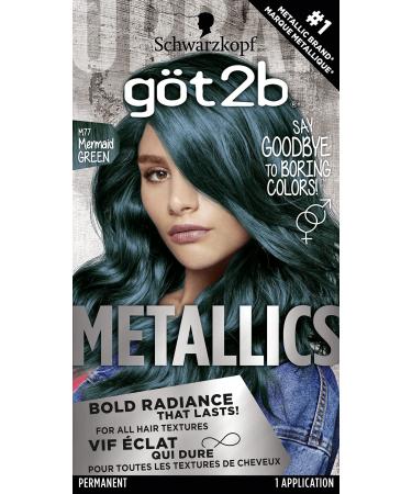 Got2b Metallics Permanent Hair Color, M77 Mermaid Green