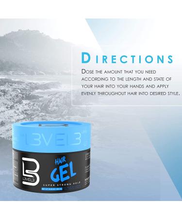 Level 3 Hair Gel - Super Strong Hold, Flake Free & Long Lasting Shine for Men & Women - 500 ML - Buy Online on SooperMarket.com