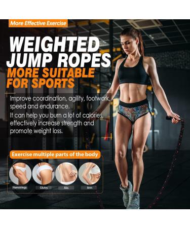 Weighted Jump Rope - 1.3 kg Spring Rope for Men & Women | Heavy Jumping Rope for Home Training & Muscle Building - Buy Online on SooperMarket.com