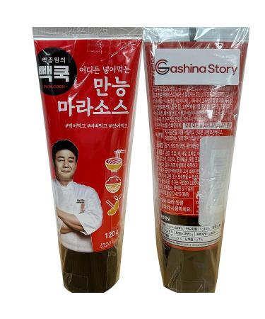Korean Chief Paik Mala Paste Spicy Sichuan Hot Sauce (2 Pack) for Noodles, BBQ, Rice - 120g/4.87oz - Baek Jong Won - Buy Online on SooperMarket.com