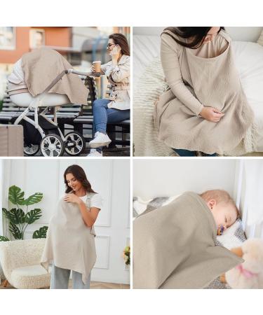 Still Towel: Soft & Breathable Breastfeeding Cover Scarf | Multi-Purpose Privacy Screen & Snacking Apron (Khaki) - Buy Online on SooperMarket.com