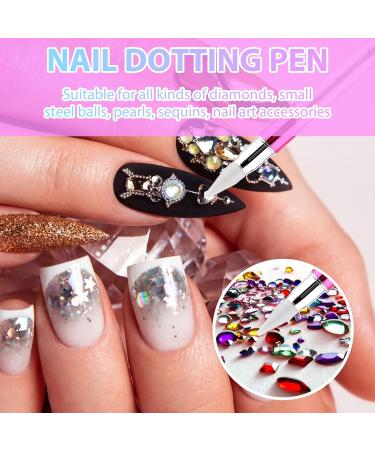 TIESOME Rhinestone Picker Dotting Tool Dotting Wax Pen Nail Rhinestone Picker Dotting Tool With 1 Extra Wax Tip Gem Picker Tool Rhinestone Pickup Applicator Tool For DIY Nail Art Crystals Diamonds - Buy Online on SooperMarket.com