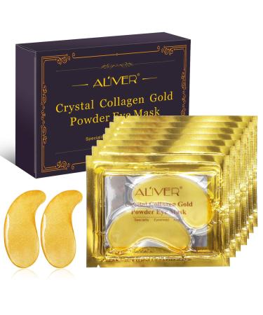 10 pairs of under-eyes mask 24 karat gold powder-gel collage eye mask anti-aging eye flaps eye masks for under the eye folds removal of tear bags dark circles