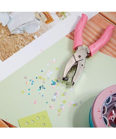 3 Pieces Handheld Hole Paper Punch Metal Single Hole Paper Punch Punchers with Soft Grip and 0.25 Inch Circle 0.2 Inch Star 0.22 Inch Heart Holes for DIY Craft Tags Clothing Ticket Scrapbook Tool - Buy Online on SooperMarket.com