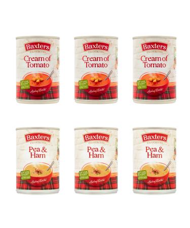MYPURECORE Baxters Favourites Soup Bundle - 3X Cream of Tomato Soup 3X Pea and Ham Soup - Pack of 6 x 400g. Set by Ultimate Bundle Deals