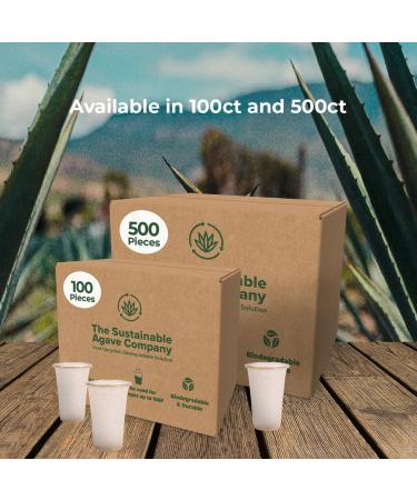 Sustainable Agave Co - Agave Fiber Cups - Plastic-Free Biodegradable Compostable Plant-Based - Clear 12 Ounce - 500 Count - Buy Online on SooperMarket.com