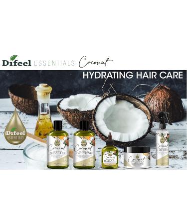 Difeel Essentials Hydrating Coconut Hair Mask 8 oz | Deep Moisturizer for Dry Hair Reduces Frizz 100% Natural Oils - International Shipping Available - Buy Online on SooperMarket.com