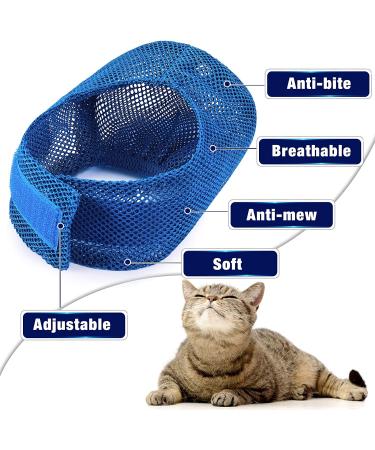 Weewooday Cat Grooming Washer Mesh Bag - 2 Pack Breathable Adjustable Muzzles for Bathing, Nail Trimming, and Feeding - Scratch-Resistant Restraint Bag in Blue - Buy Online on SooperMarket.com