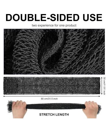 African Long Bathing Net Sponge - Skin-Smoothing Body Scrubber for Daily Use (Black) - Buy Online on SooperMarket.com