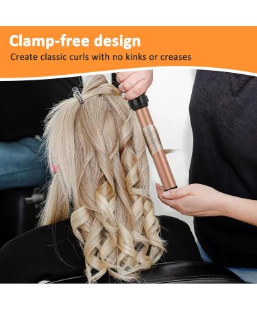 LXMTOU 25mm Ceramic Curling Wand - Professional 1 Inch Curling Iron for Short to Long Hair, Clampless Design, Adjustable Temperature, Dual Voltage - Buy Online on SooperMarket.com