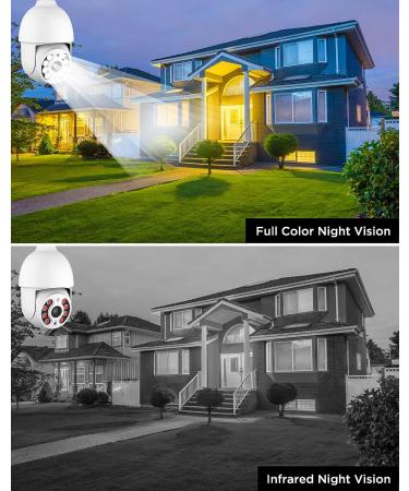 DocSmart 2K Outdoor Wireless Light Bulb Security Camera with 360Pan/Tilt, Color Night Vision and Siren Alarm - IP65 Home Security Camera with Auto Tracking and Two-Way Audio 2.4GHz - Buy Online on SooperMarket.com
