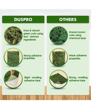 DUSPRO Moss Mat 2Pcs - Self Stick Moss for Crafts & Decor - 13x9.5 Inches - Ideal for Moss Wall Decor & Wedding Party - Green Sheet Moss - Buy Online on SooperMarket.com