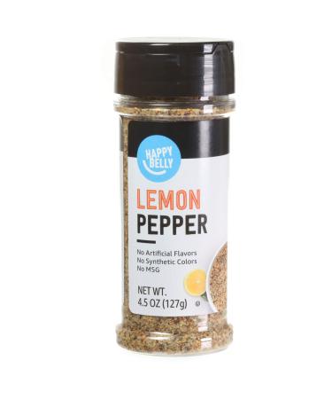 Amazon Brand - Happy Belly Lemon Pepper Seasoning Salt, 4.5 Ounce