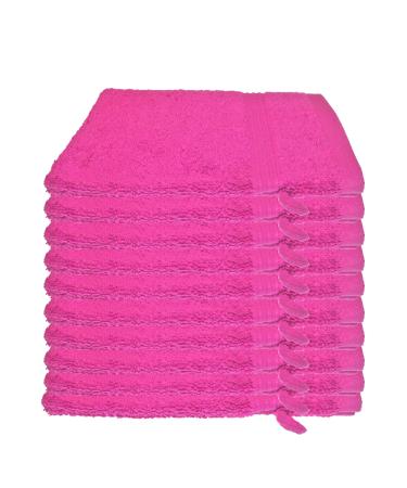 Julie Julsen Pack of 10 Washcloths 23 colours available soft and absorbent 500gsm Oeko Tex Pink 15 x 21 cm 15 cm x 21 cm Pink