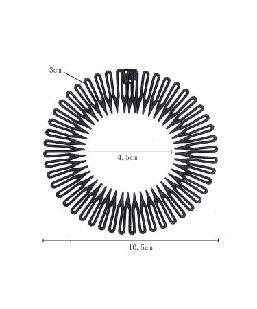 6PCS Women's Fashion Stretch Flexible Hair Combs Headband Set - Flexible Comb Teeth Hair Clips Hoop - Buy Online on SooperMarket.com